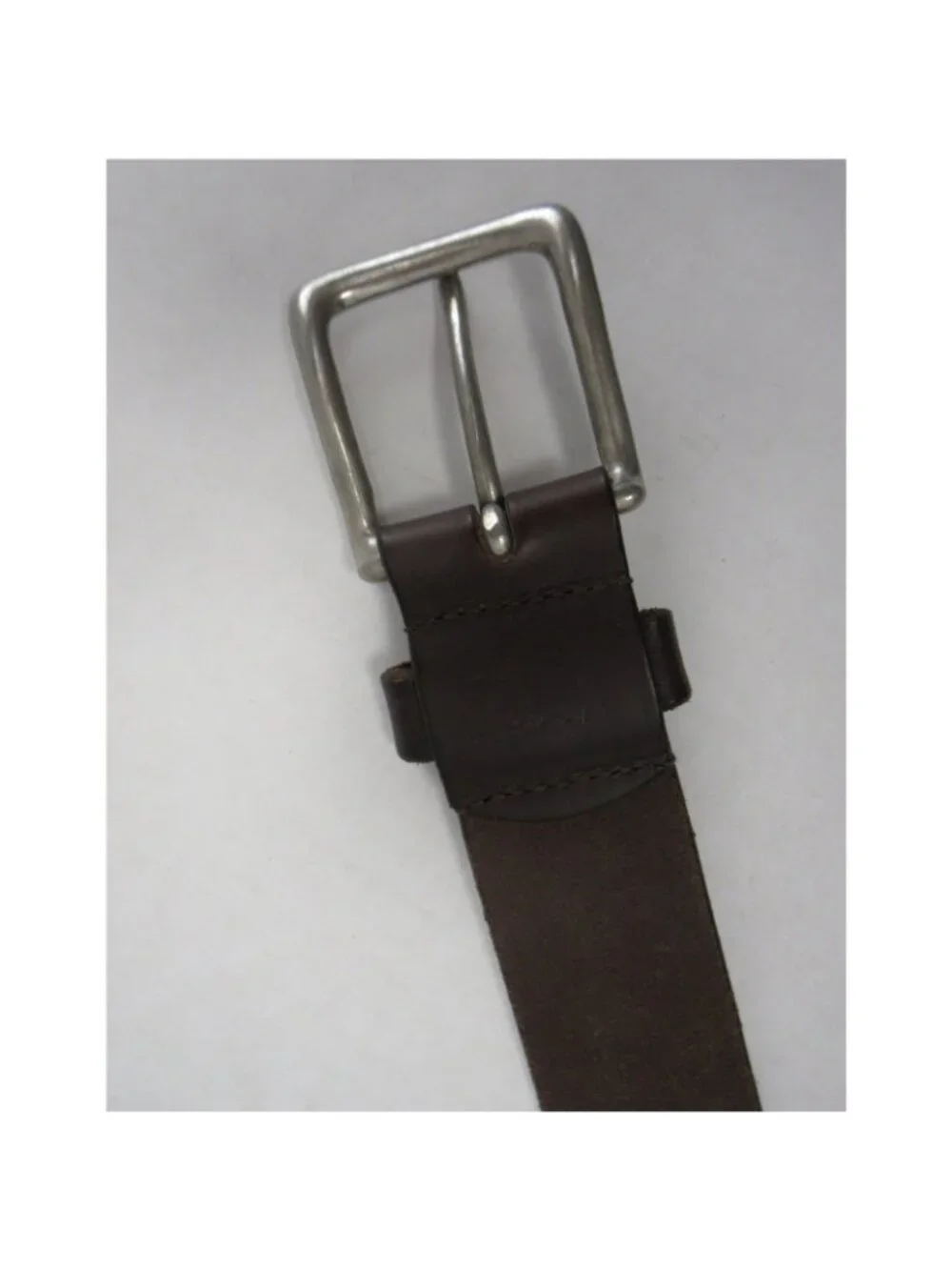 VGT J Crew Belt 40 Leather Silver Tone Buckle Classic Made In England
